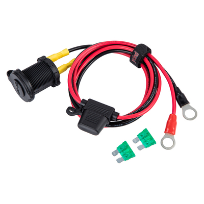 车载改装延长带线电瓶夹子点烟器母头12V/24v大功率母座插头底座