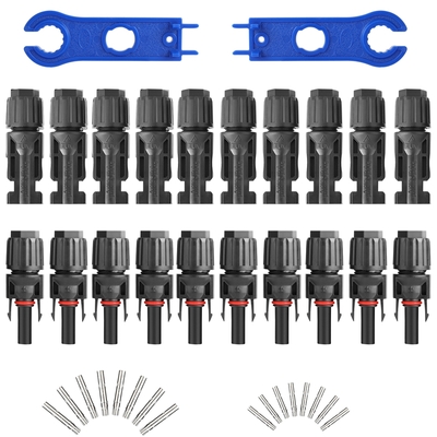 mc4光伏连接器 防水mc4公母插头 接头光伏组件